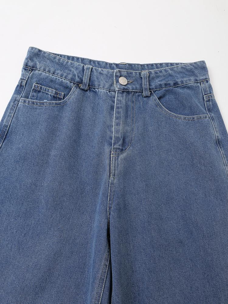 Ρετρό Τζάκετ από Τζιν για τον Δρόμο & Σετ Τζιν Παντελόνι Ψηλόμεσο με Φαρδύ Πόδι