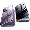 Anti Peeping Case for iPhone 14 Pro (6.1"), Jonwelsy 360 Degree Front and Back Privacy Tempered Glass Cover, Anti SPY Screen, Anti Peep Magnetic