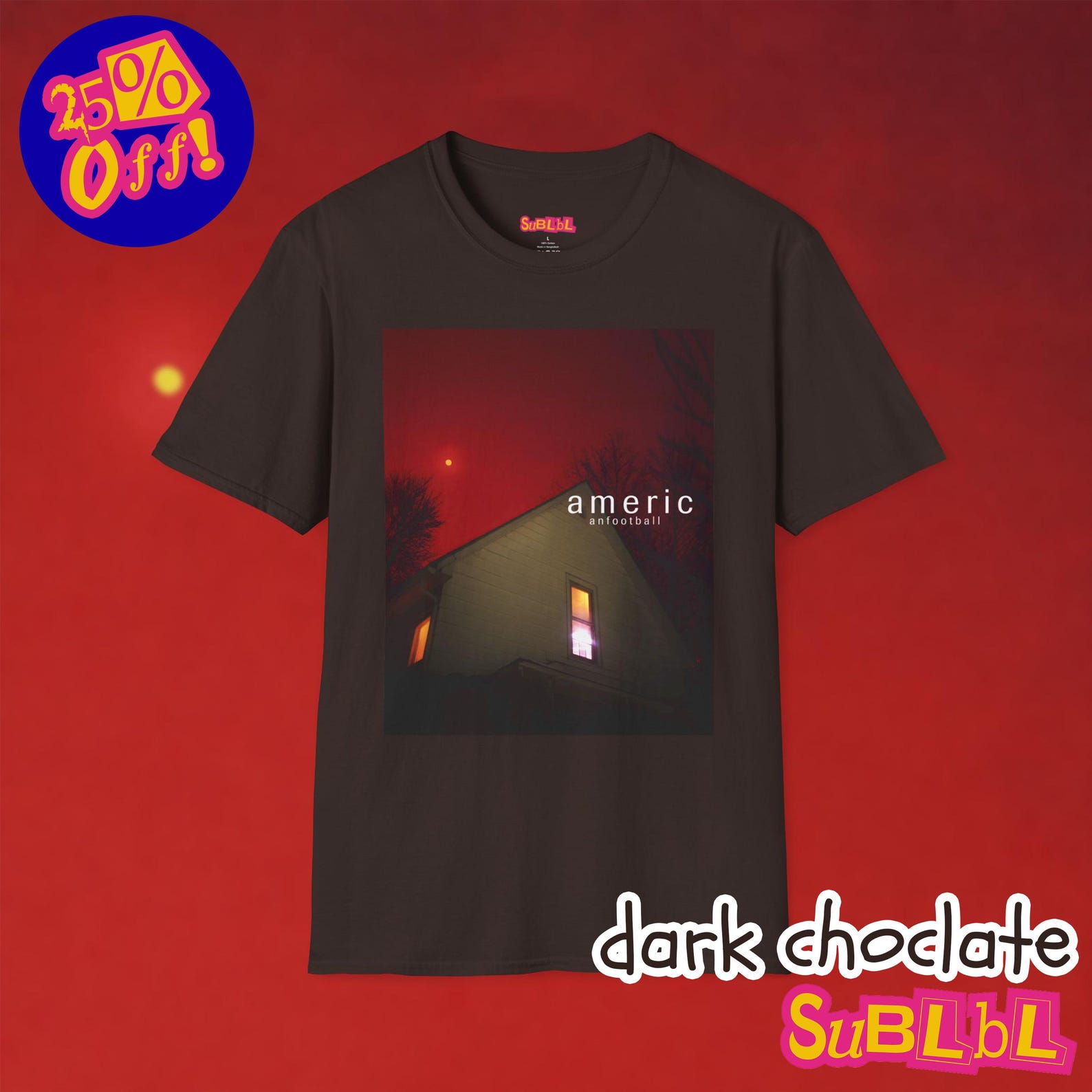 American Football Band Blood Moon T-Shirt, American Football Band Tee, Blood Moon Album Shirt, Midwest Emo Graphic T-Shirt, Indie Rock Merch M