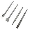 4Pcs Pointed /Flat Bit Hammer Drill Bit Round Shank Rotary Hammer Gouge Set  Tile Slotting