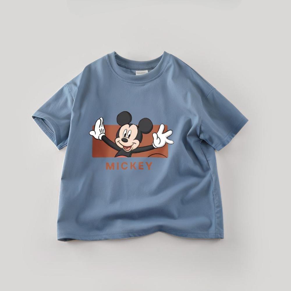 Boutique Children's Tshirts Summer Cartoon Mickey Short Sleeve Tees Tops  Casual Kids Boys Clothes Cartoon T-shirt