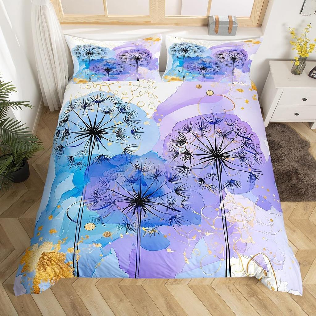 Comforter Dandelion Wild Daisy Botanical Bedding Set Cute Butterfly Comforter For Boys Girls Farmhouse