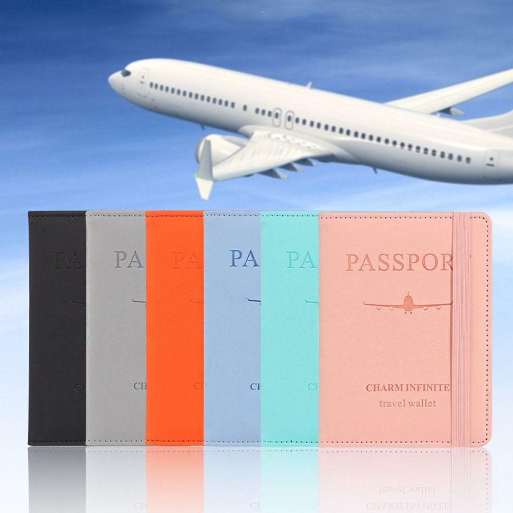 Travel Wallet PU Leather Passport Holder Passport Package PU Passport Clip  Man Women