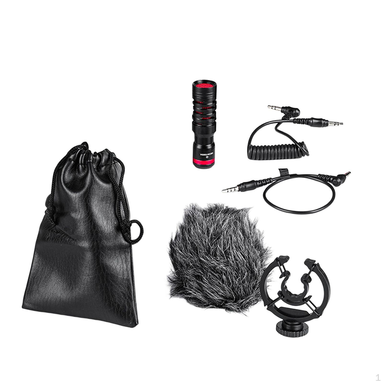 

Микрофон камеры с сумкой для переноски, шумоподавляющий микрофон для смартфона