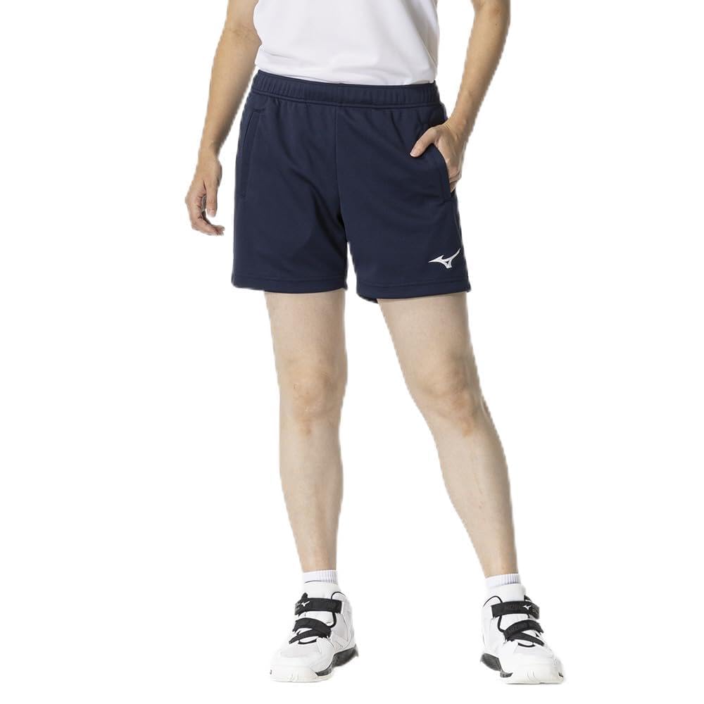Volleyball wear, half shorts, knit material, inseam 13cm, size L, V2MBB211, women's dress navy, XL