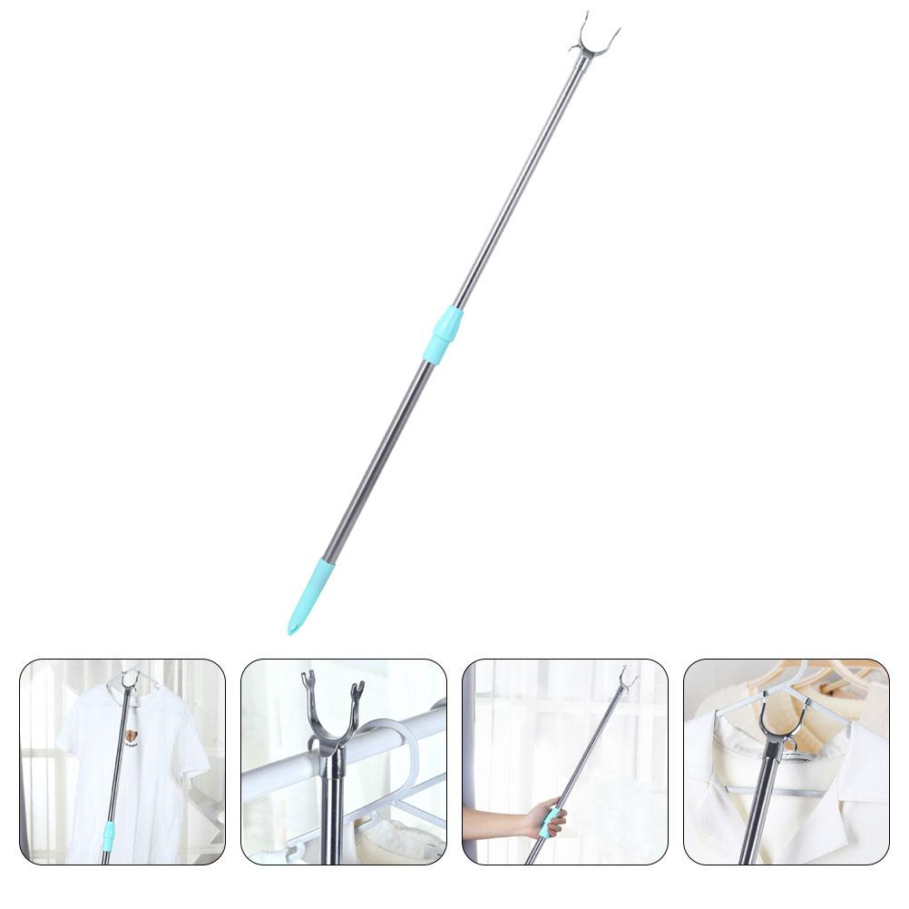 Clothes Reaching Rod Heavy Duty Telescoping Pole For Wardrobe Closet Ceiling Adjustable Retractable Clothesline Stick