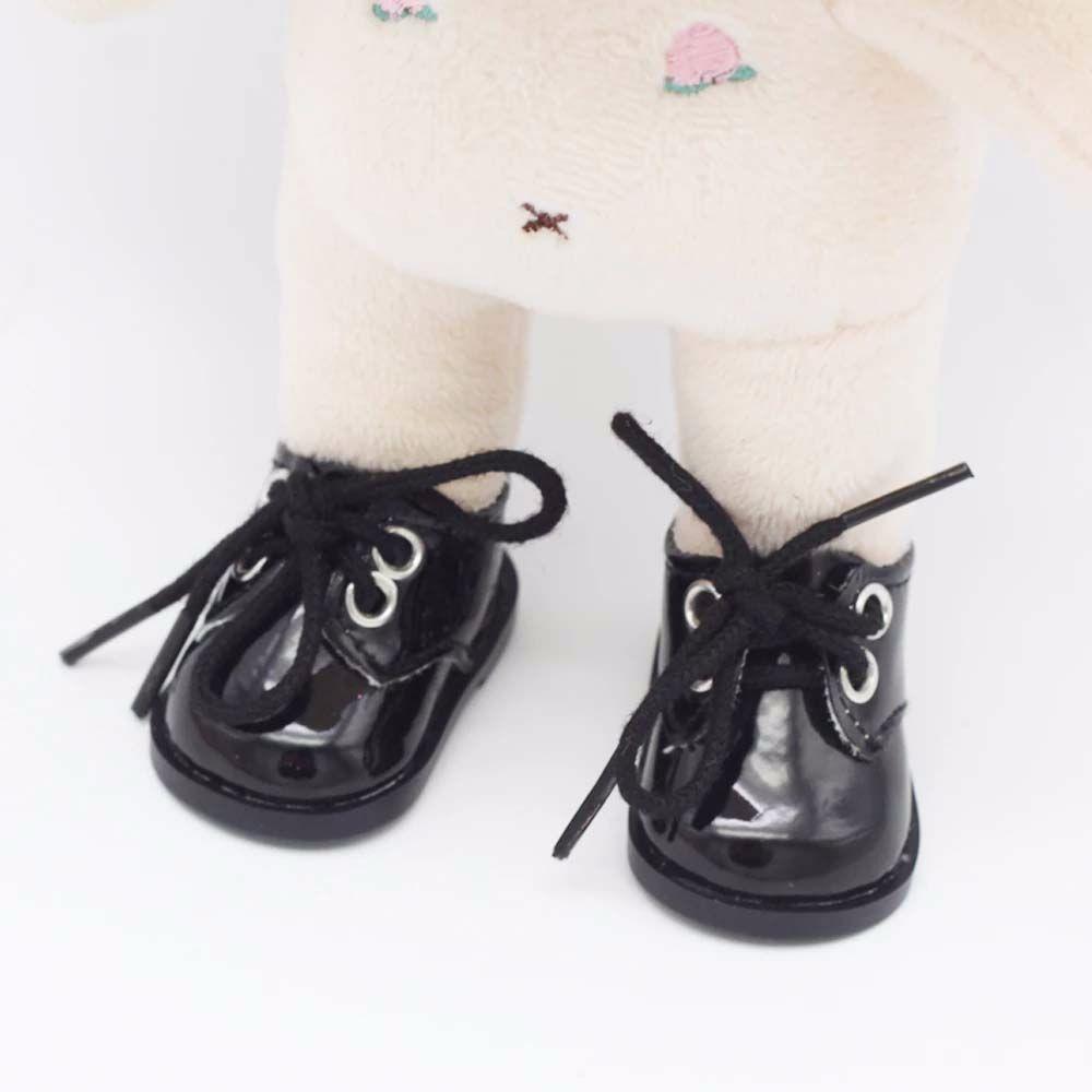 1 Pair Handmade 12 BJD Doll PU Shoes Fashion OB11 Leather Shoes Ob11 Doll Sandals  EXO Doll