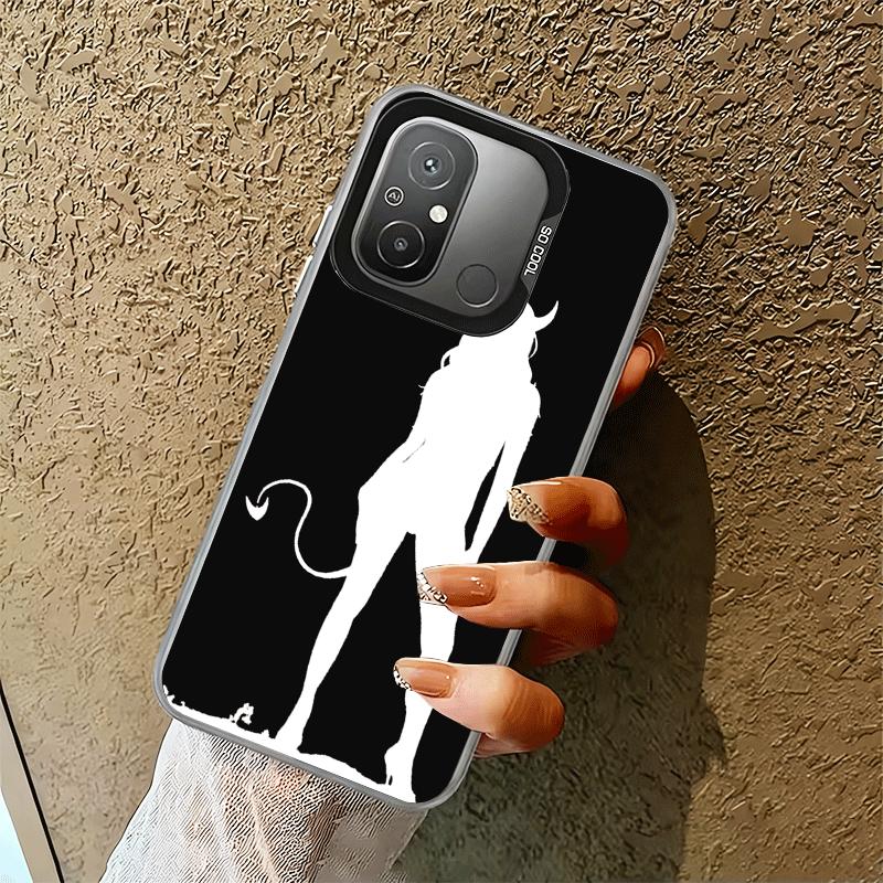 Devil Girl Silhouette Cool Shockproof Phone Case for Xiaomi Poco X7 X6 X5 X3 Pro F7 Ultra M8 Redmi 15C 15 14C 13C 12C 10C 13 12