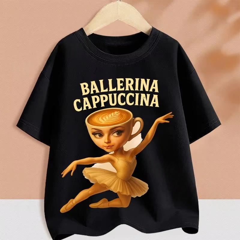 Kids Clothes Funny Italian Brainrot Children's T Shirt Cartoon Graphics Casual Vintage Boys Girls Short Sleeve Tee Top