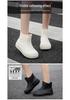 Women's Korean Style Non-Slip Waterproof Rain Boots with Cotton Padding - Casual Outdoor Rubber Shoes