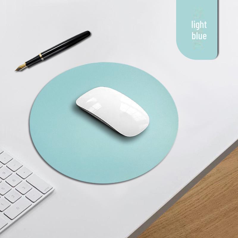 High-Quality White PU Leather Mouse Pad: Dirt-Resistant, Printable, and Round Design