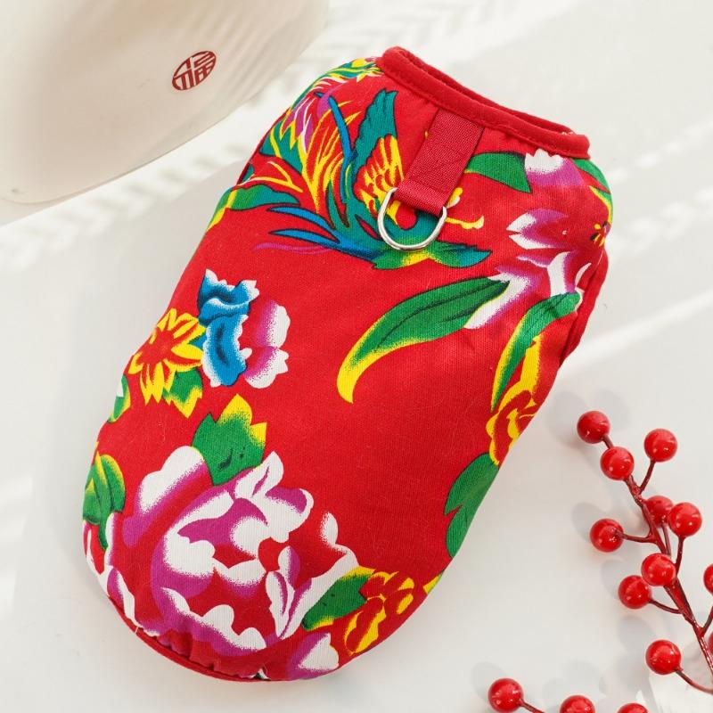 Big Flowered Jackets, New Year Gowns, Small, Medium and Large Dogs, Pet Dogs, Cats, French Bulldogs, Clothing and Supplies, Cat Clothing