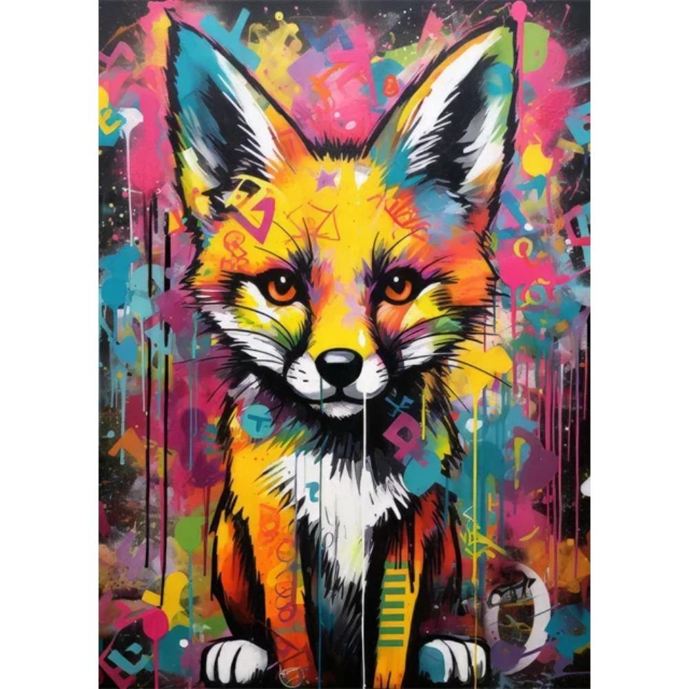 

Постери Графіті-мистецтва Banksy Тварини Тигр Вовк Панда з Кулькою Вуличне Настінне Мистецтво Полотно Картина Абстрактний Поп-арт Декор для Дому 60x90cm No Frame