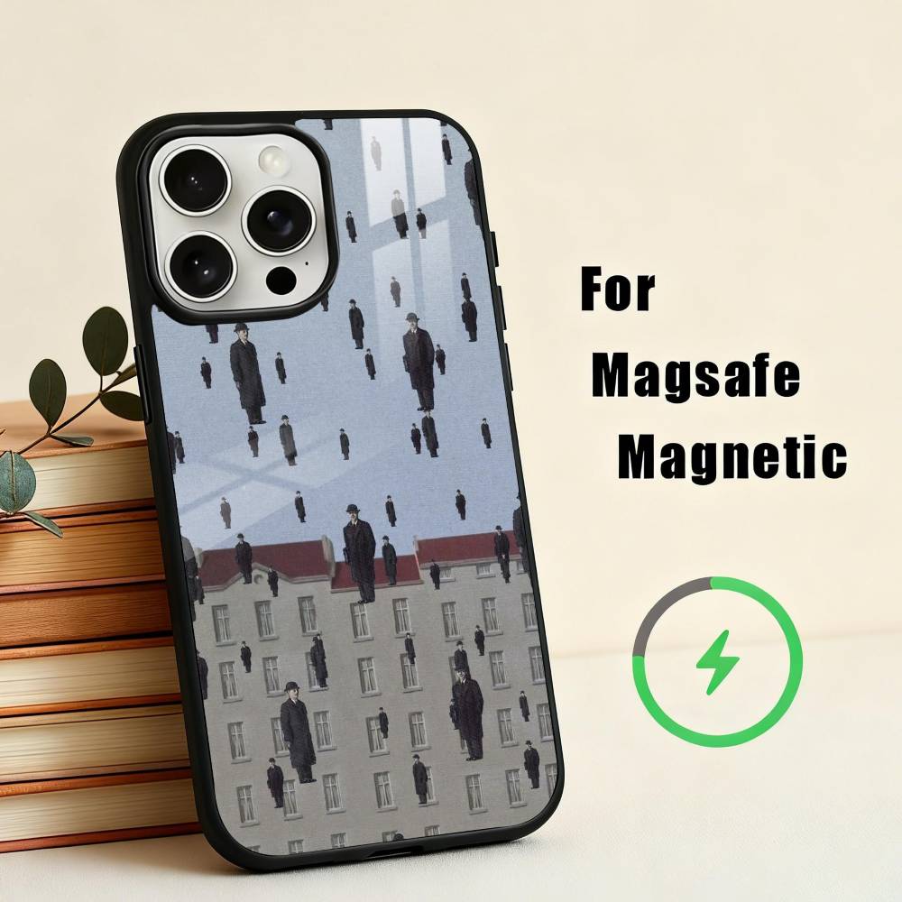 R-Rene M-Magritte A-Art   Phone Case For iPhone17,16,15,14,13,12,11 Plus,Pro Max Magnetic For Magsafe Wireless Charging