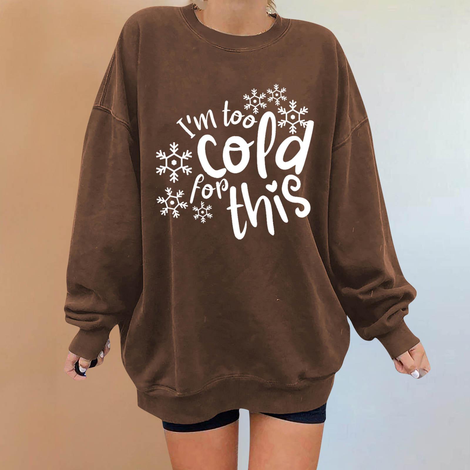 

Модный женский повседневный пуловер с длинным рукавом с круглым вырезом и принтом