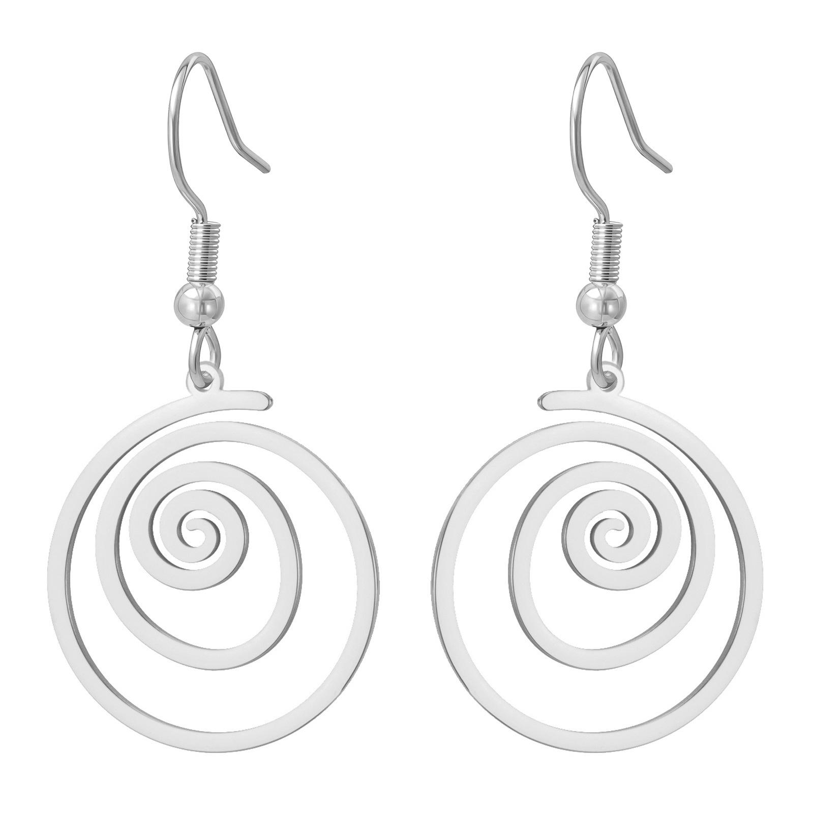 

Square Swirl Geometric Drop Earrings Creative Trendy Dangle Earrings for Women