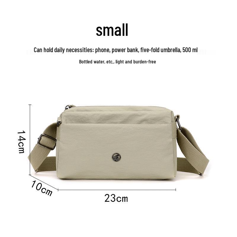 2025 New Women's Lightweight Multi-Layer Crossbody Canvas Bag - Korean Casual Shoulder/Small Bag