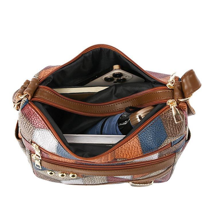 Elegante Vintage-Umhängetasche für Damen, trendige Handtasche, modische Schultertasche mit mehreren Taschen, alltagstaugliche Retro-Umhängetasche für den Alltag