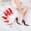 2024 Neu 12cm Schwarze Extra Dünne Absätze Rote Sohle High Heels Super Flacher Ausschnitt Damen Große Professionelle Einzelne Schuhe