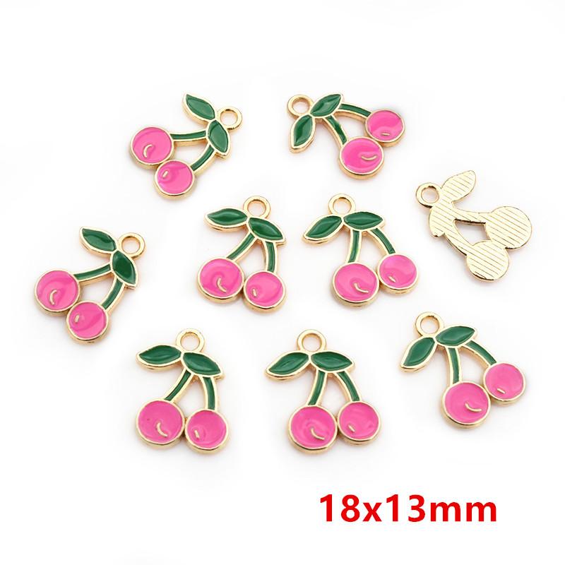 10pcs/lot Fruit Enamel Metal Charms Apple Orange Carrot Pendant for DIY Necklace Bracelet Jewelry Making Findings Supplies