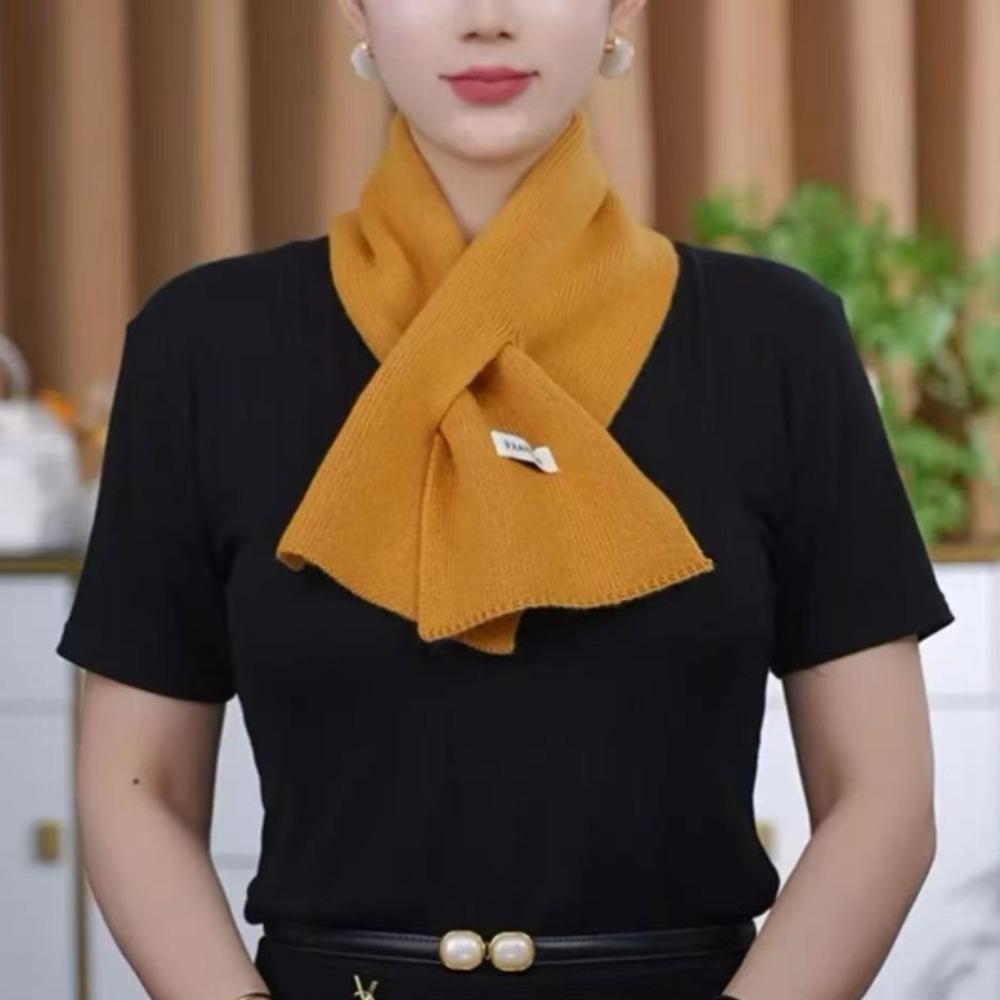 Autumn And Winter Wool Scarf Women'S New Versatile Korean Atmosphere Couple Warm Cross Scarf Scarf Women'S Collar