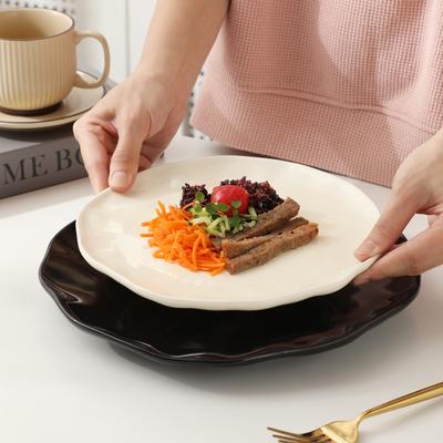 Direct Supply Of Nordic Style Ceramic Plates, Household Ceramic Western Food Plates, Steak Plates, Pizza Plates, Hand-Squeezed Vegetable Plates, Bone