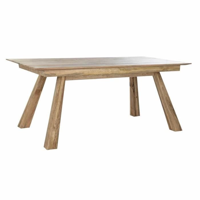 Table de salle à manger - Naturel - Bois de manguier - 180 x 90 x 76 cm - Design alpin - Robuste