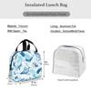 Wildlife Big Blue Whales Lunch Bag Adult Tote Bag Reusable Lunch Box Container For Women Men School Office Work