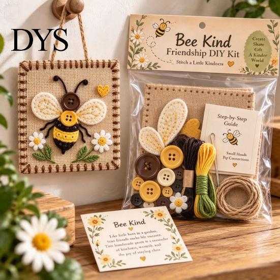 Craft Kits for Creative Kids Button Blessing Friendship DIY Kit, Animal Insect Educational Hands on Toys Art Kit Adults Teens, Handmade Gift & Hanging