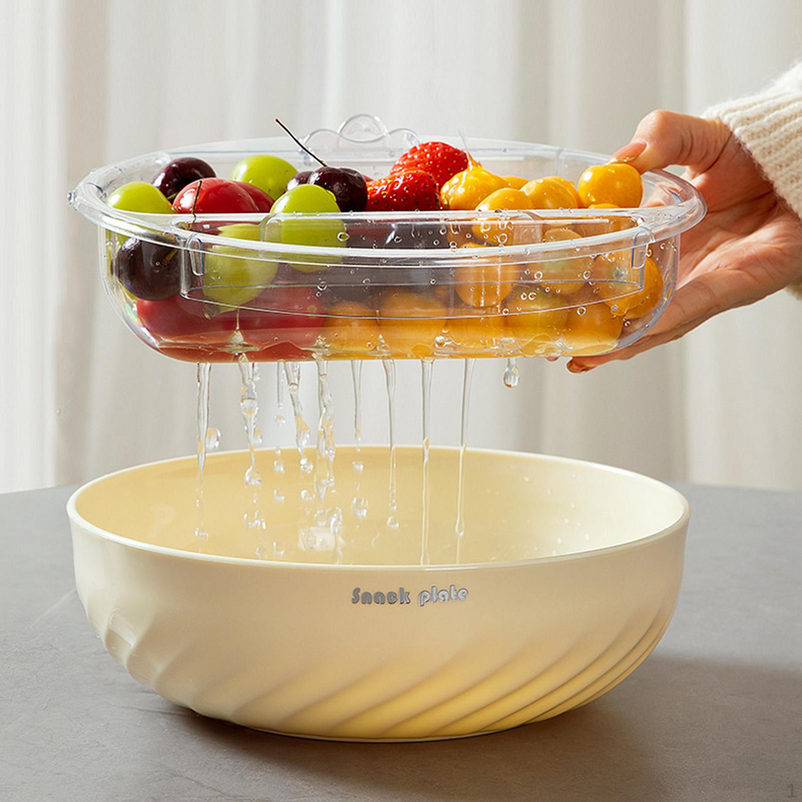 

Декоративная ваза для фруктов, сливная тарелка, конфеты, домашний декор, двухслойная гайка и сервировочный поднос белый