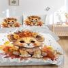 3pcs Lovely Little Lion Print Cover Set Ultra Soft, Breathable, and Comfortable Bedding with Stylish Design for Bedroom and Guest Room Decor 1 Co