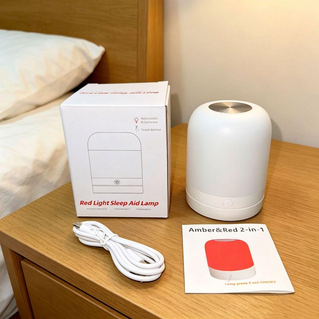 Modern Minimalist Red Light Sleep Night Light With Dimming For Bedroom Relaxation And Meditation