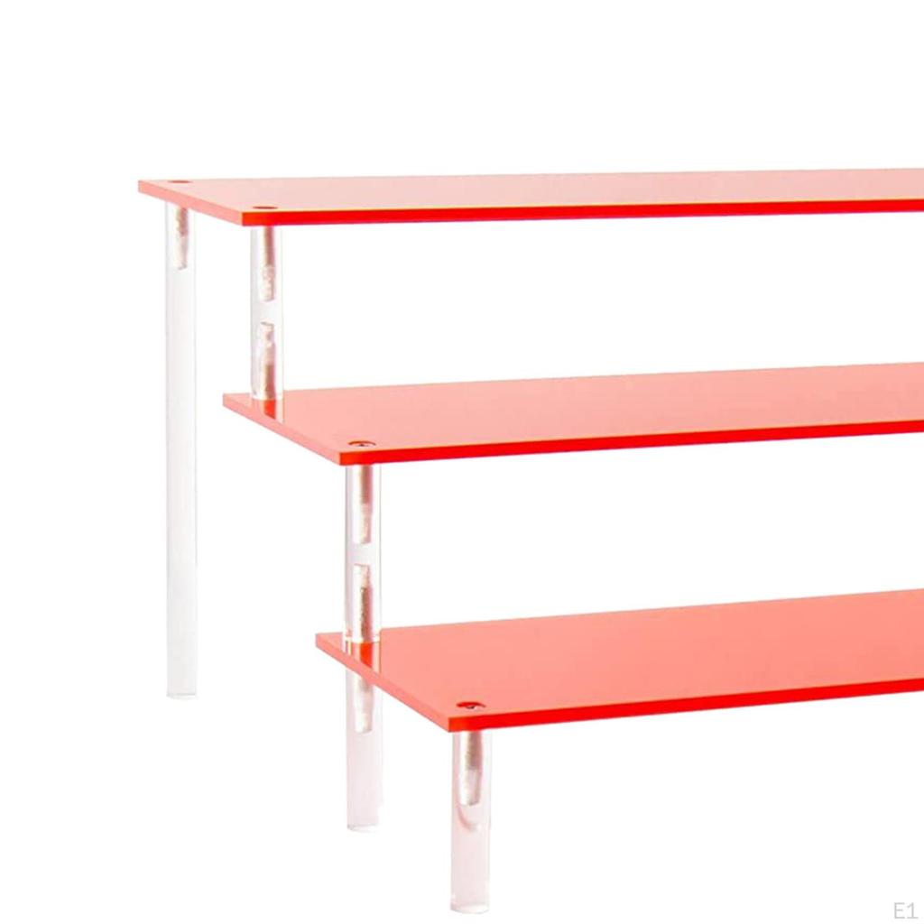 Acrylic Display Stand Shelf 3 Tier, for Cupcake Total Size 12x10x6.3Inches Each Board 30Cmx10cm,