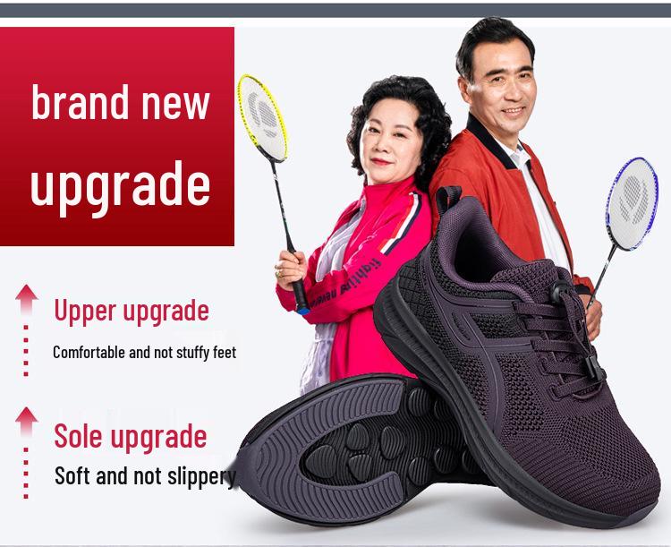Breathable Odor-Resistant Ultra-Light Mesh Shoes with Soft Non-Slip Sole for Seniors