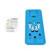 86pcs Picture Hanging Tool with Level Serrated Hook Picture Hanger Line Nails Wall Hook Frame Positioning Tool Blue