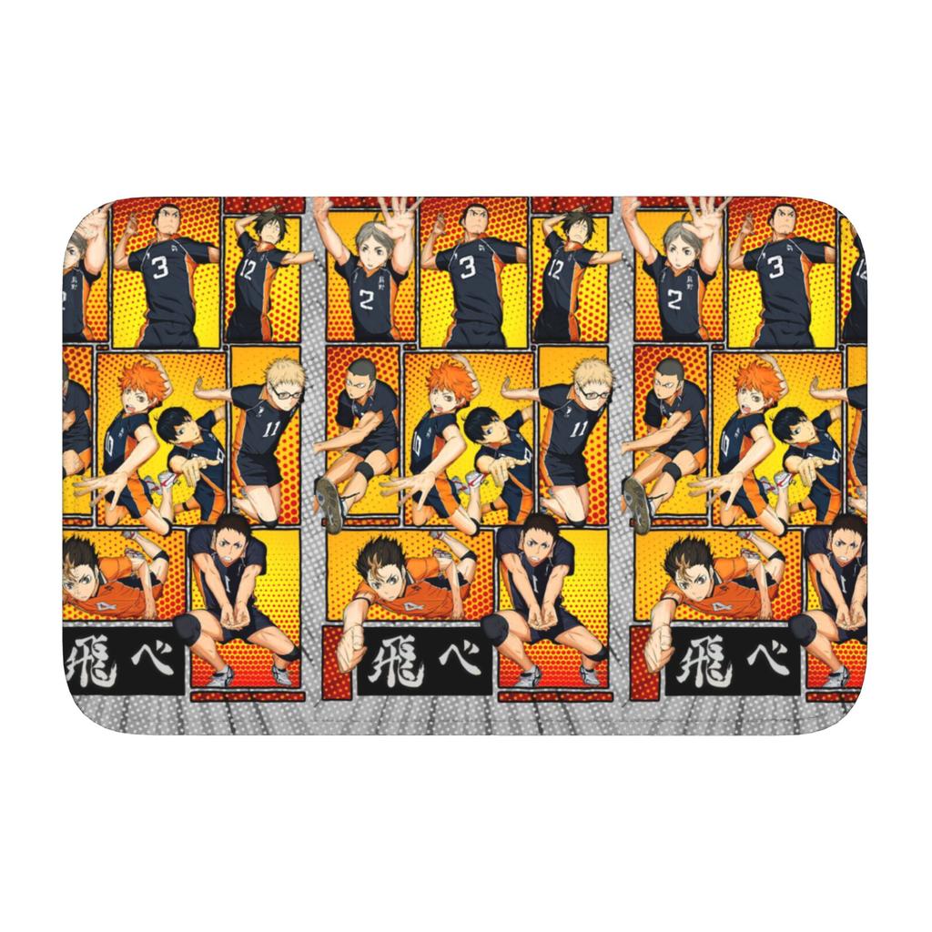 Haikyu Yu Nishinoya Doormat Anti-Slip Bath Kitchen Welcome Mat Toilet Door Floor Entrance Carpet Rug Footpad