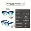 Chic Gradient Cat Eye Sunglasses for Women Trendy Anti Reflective Beach Party Shades with Color Block Design