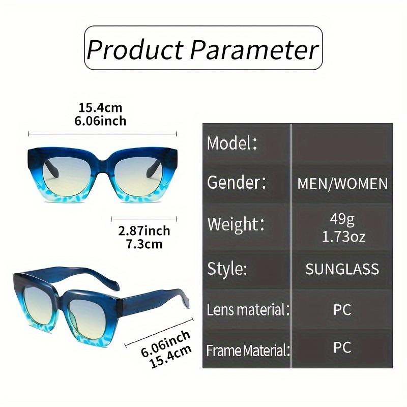 Chic Gradient Cat Eye Sunglasses for Women Trendy Anti Reflective Beach Party Shades with Color Block Design