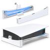 Horizontal Stand For PS5 Console, Anti-Slip Base with EVA Foam, Secure Fit With Screw, White ABS Bracket