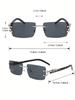 1/2 PCS Unisex Classic Square Frame Fashion Metal Sunglasses For Cool Outdoor Cycling Fishing Clothing Accessories