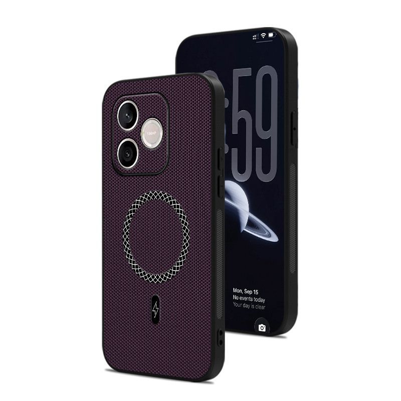 For Honor 600e / 600 Lite Case Luxury Magnetic Matte Skin-Friendly Triangular Grain Leather Cover For Shockproof For Magsafe