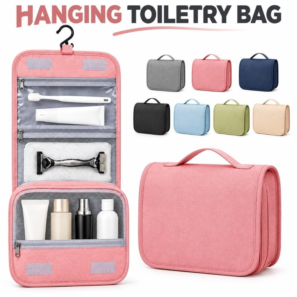 Hanging Hook Travel Cosmetic Bag Foldable Makeup Organizer Hanging Toiletry Bag  Travel Storage