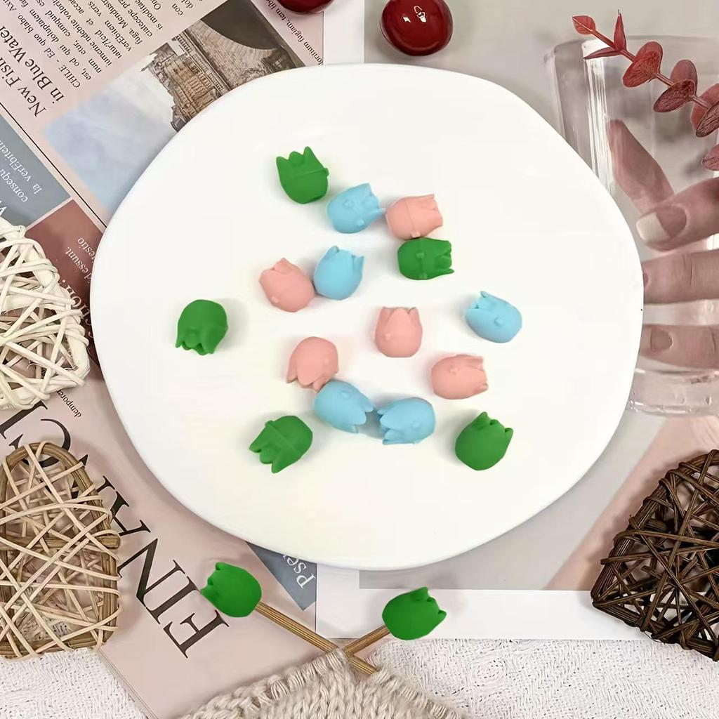 Tulip Wielokolorowe Gumowe Stopery do Drutów - Antypoślizgowe na Swetry, Szaliki i Czapki