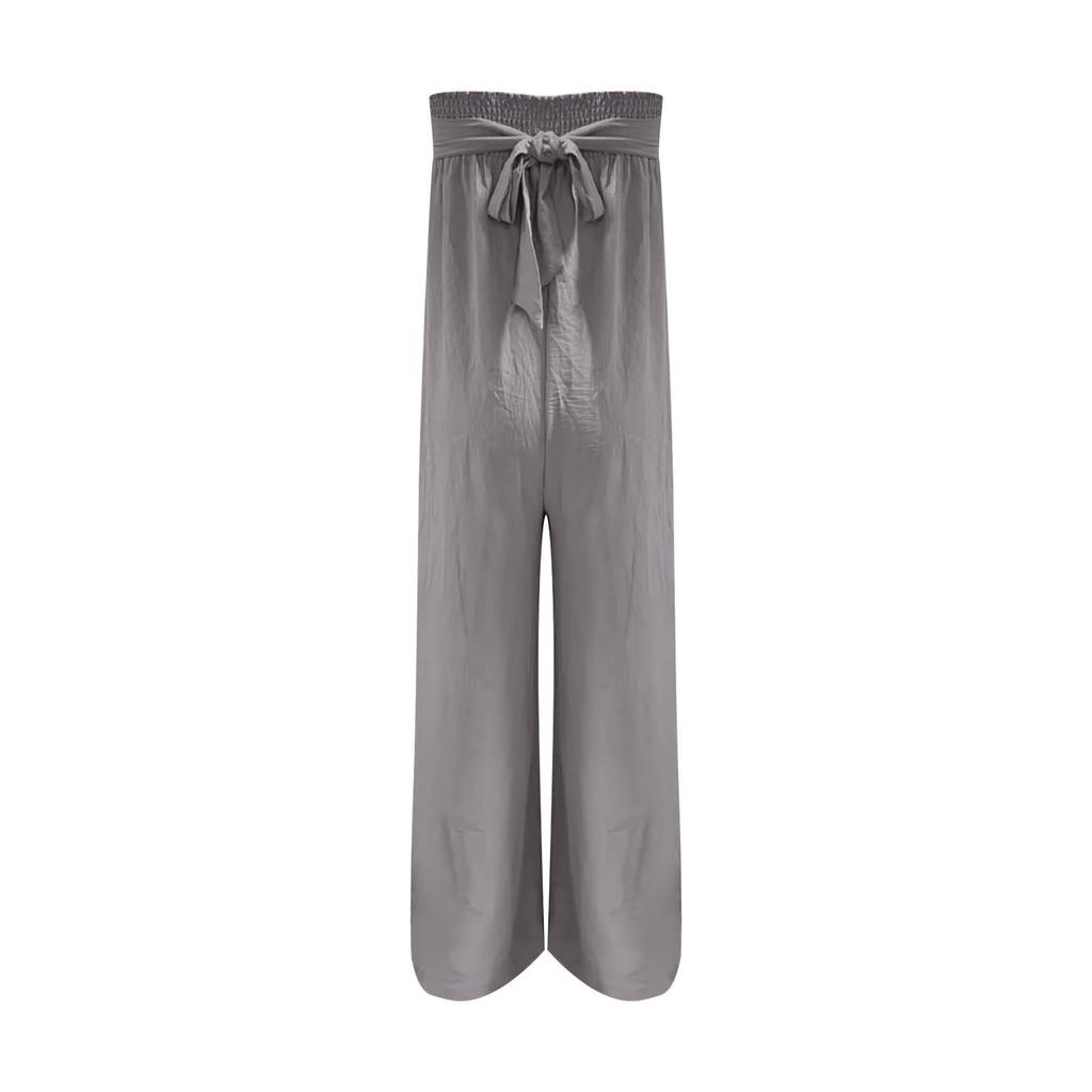 Jumpsuits For Women Sleeveless Spaghetti Strap Womens Jumpsuit Wide Leg With Pockets