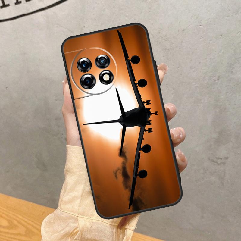 Airplane Plane Aircraft Case For OnePlus 15R 13T 13R 13 12 12R 11 10 9 Pro 10T 8T Nord 5 CE 2 3 4 Lite N20 N30 Cover