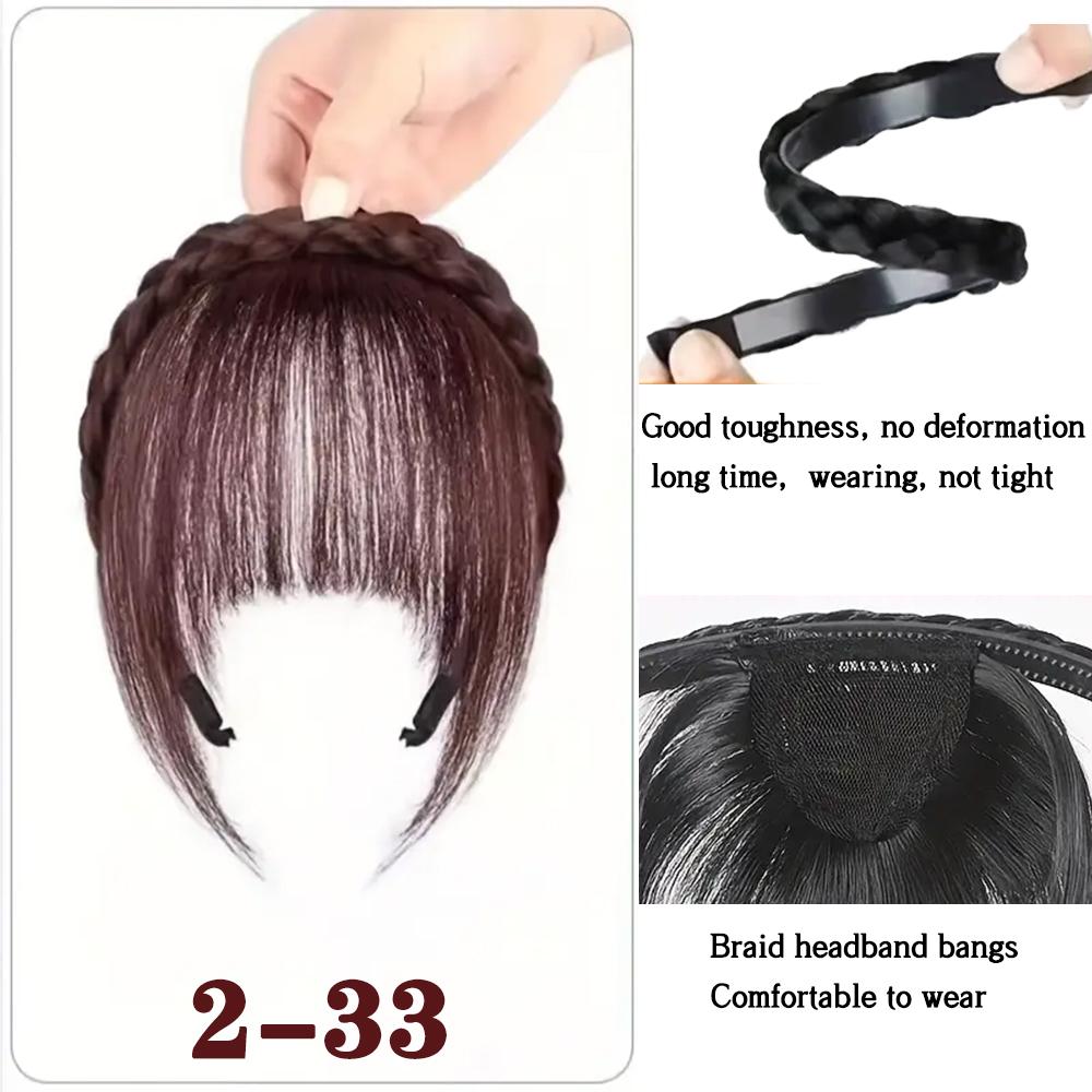 

MISSQUEEN Синтетические прямые челки для волос, плетеные накладные волосы, натуральный вид волос для женщин, повседневная одежда и особые случаи 12cm