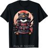 Retro Japanese Cat Samurai Tattoo Graphic Ninja Kawaii Tshirt Cotton Tops Tees Fitness T Shirt Oneck Tshirt Unisexs Clothing