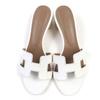 HERMES Sandals Oasis white leather Women 37 071002Z Used