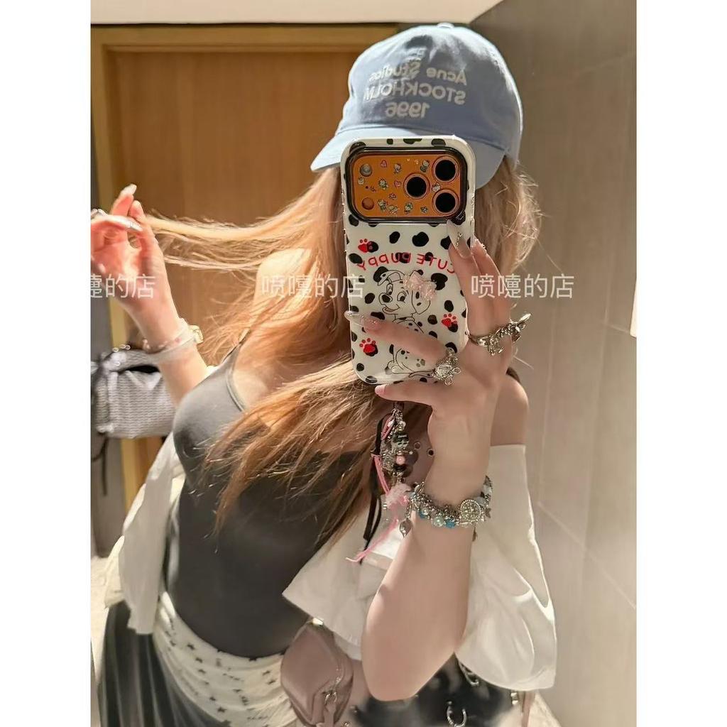 Cute bow spot repair hook is suitable for Apple 17promax mobile phone case iphone16/15 pendant.