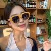 Dopamine Style Square Sunglasses With Antiuv Coating For Fashionable Summer Outings